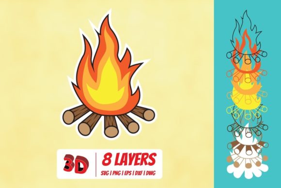 3D Bonfire SVG: A Dynamic Shape for Bold Branding and Packaging