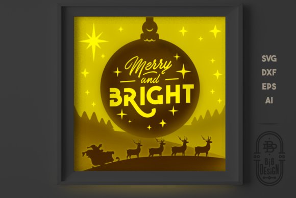 3D Christmas Merry Bright Shadow Box: A 3D SVG Review