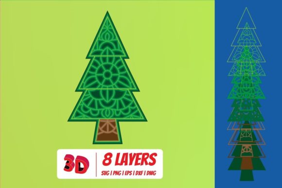 3D Christmas Tree 1 SVG Cut File Review
