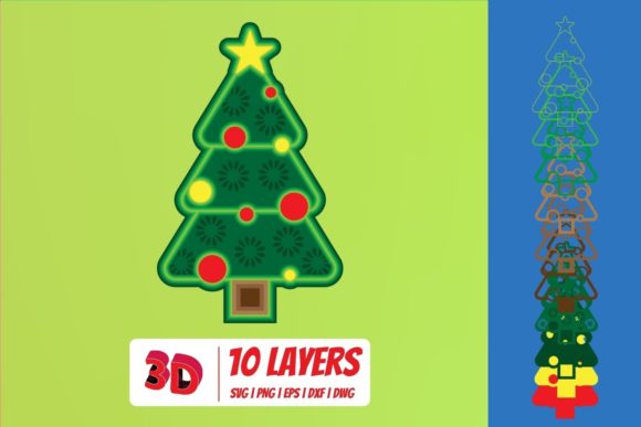 3D Christmas Tree 5 SVG Cut File Review