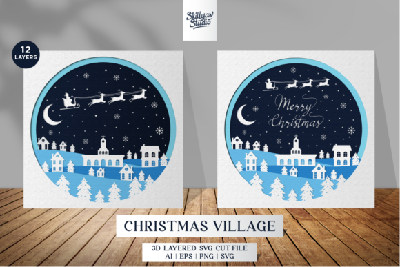 3D Christmas Village SVG Papercut Review