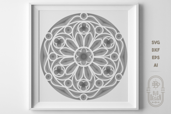 3D Layered Mandala Paper Cut Project