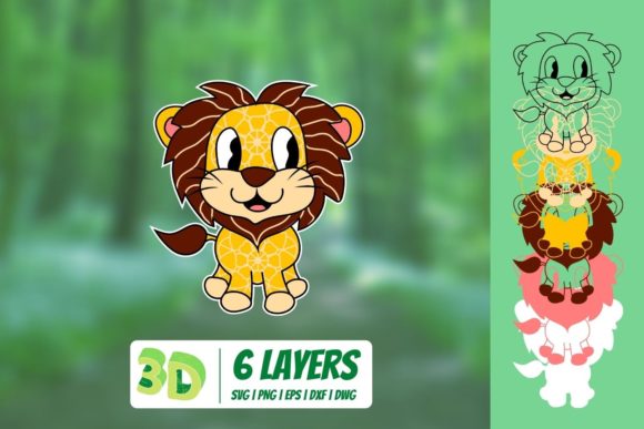 3D Lionet SVG: A Versatile Shape for Crafters and Handmade Sellers