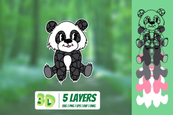 3D Panda SVG: Playful Branding with Shape-Driven Impact