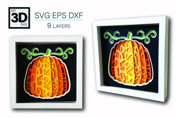 3D Pumpkin SVG: A Seasonal Shadow Box Design for Content Publishers
