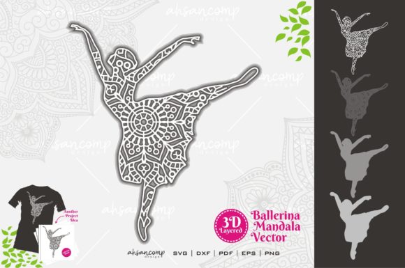 Ballerina Mandala SVG 3D Layered 3: A Visual Gem for Shadow Boxes and Brand Storytelling