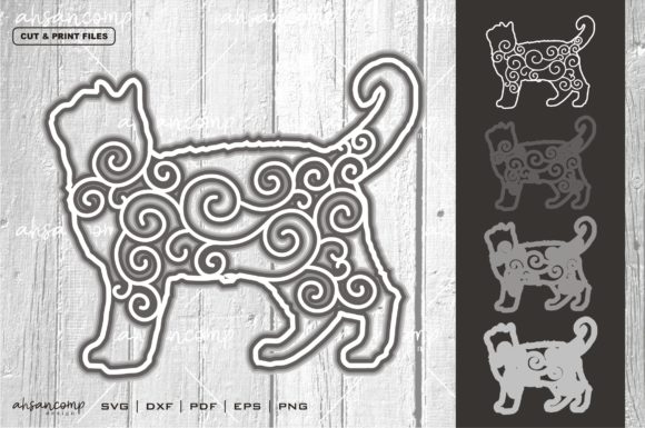 Cat 15 Vector 3D Layered: A Review for Shadow Boxes