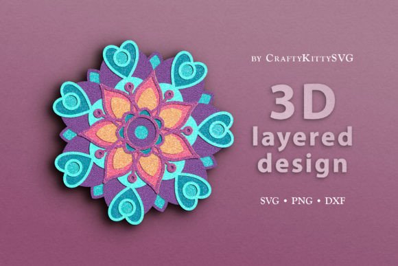 Christmas Snowflake 3D Layered SVG for Laser Cutting