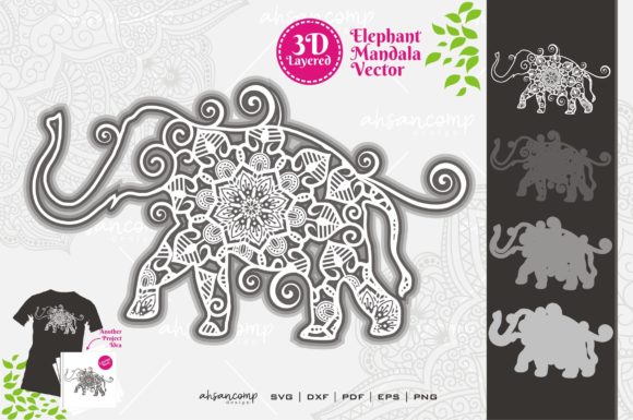 Elephant Mandala 3D SVG: A Versatile Shape for Local Branding