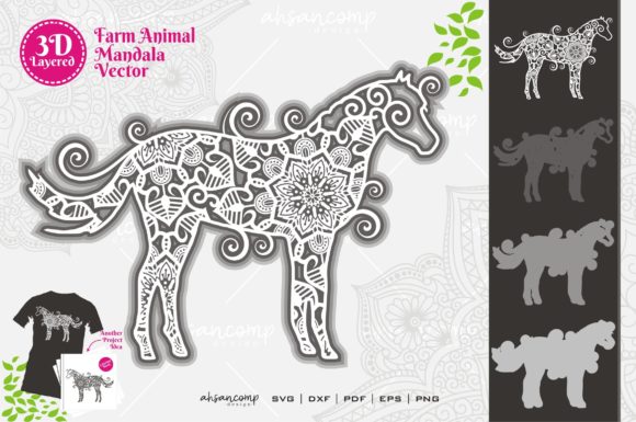 Farm Animal Mandala SVG 3D Layered 3: A Playful, Organic Touch for Local Branding and Packaging