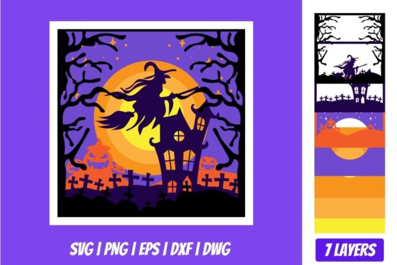 Halloween Shadowbox 3: A 3D SVG Review for Crafters