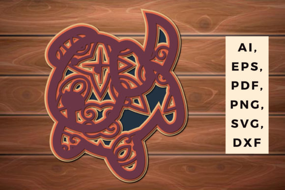 Multi Layer Paper Cut Dog 3d Svg Decor for Laser Cutting
