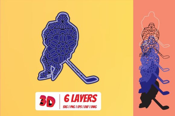 Review: Hockey Player 3D Layered SVG Cut File